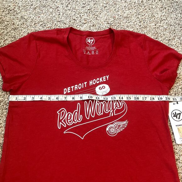 47 Womens Detroit Red Wings T-Shirt Size XL NHL Hockey Fan Tee Michigan Classic - Picture 6 of 7
